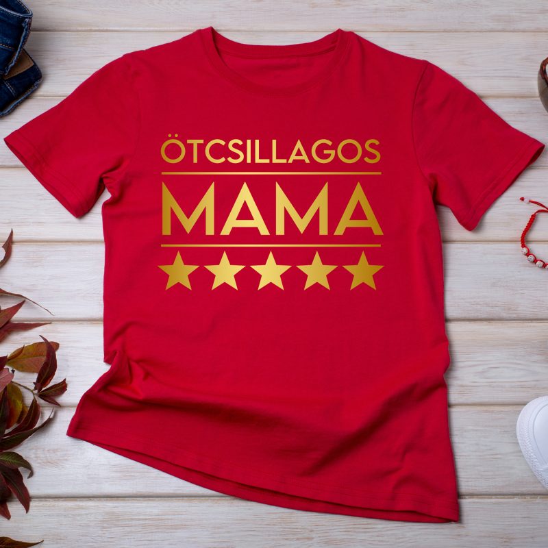 Ötcsillagos mama póló Lovenir.hu