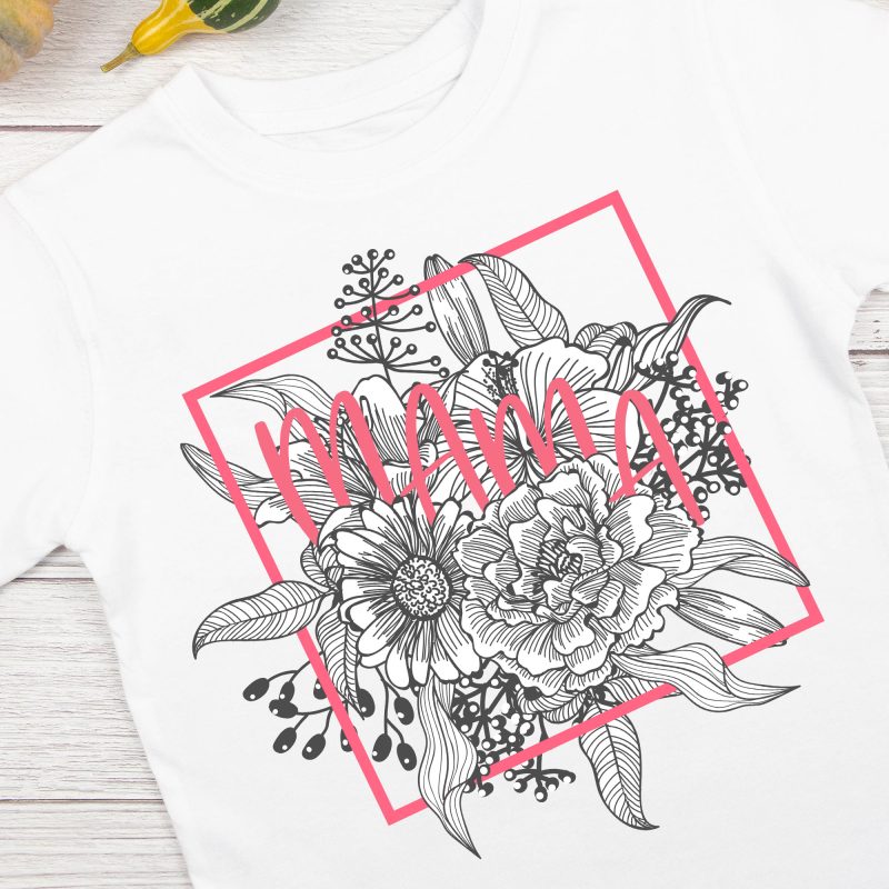 Mama virágmintás póló Lovenir.hu