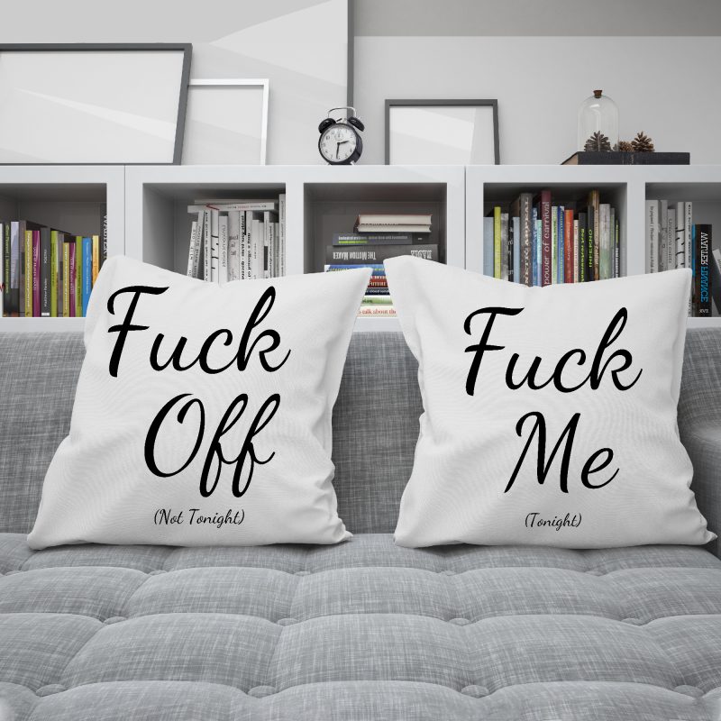 Fuck me, fuck off két oldalas párna Lovenir.hu