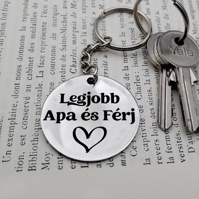 Legjobb apa és férj kulcstartó Lovenir.hu