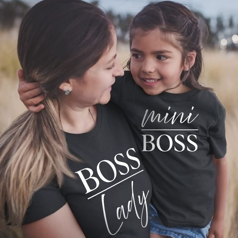 Boss Lady, Mini Boss anya-gyermek póló Lovenir.hu