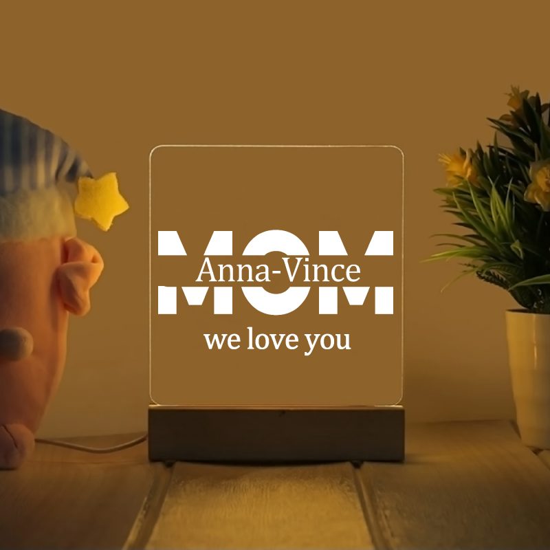 Mom we love you, nevekkel LED lámpa Lovenir.hu