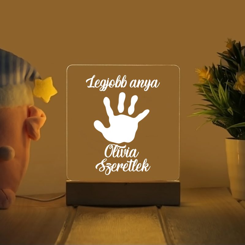 Legjobb anya, névvel LED lámpa Lovenir.hu