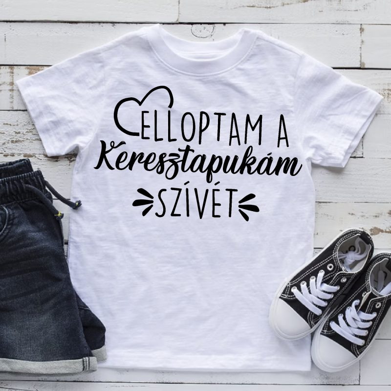 Elloptam a keresztapukám szívét gyerek póló Lovenir.hu