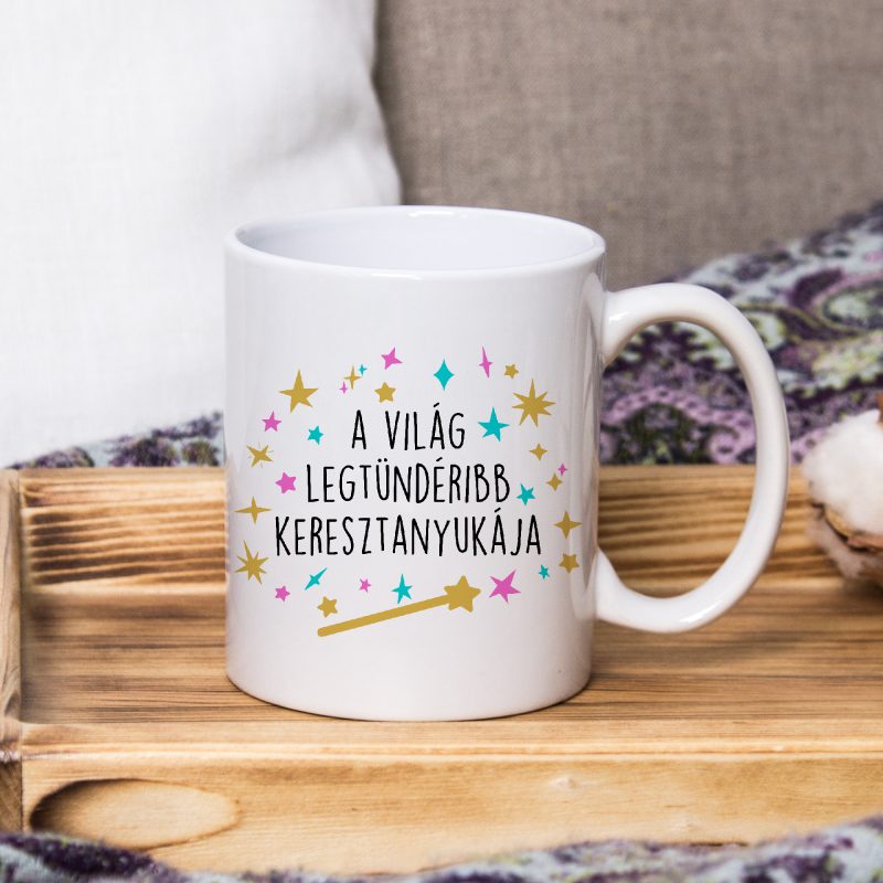 A világ legtündéribb keresztanyukája bögre Lovenir.hu