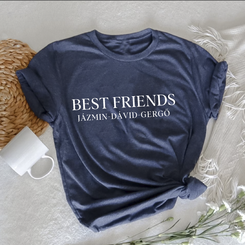 Best friends férfi póló nevekkel Lovenir.hu