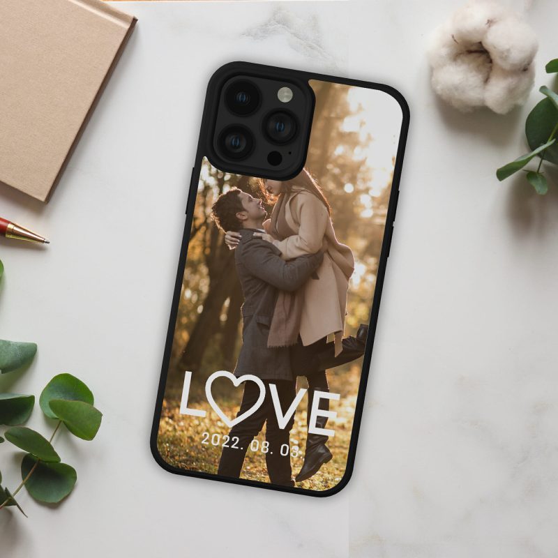 Fényképes telefontok, love felirattal és dátummal Lovenir.hu