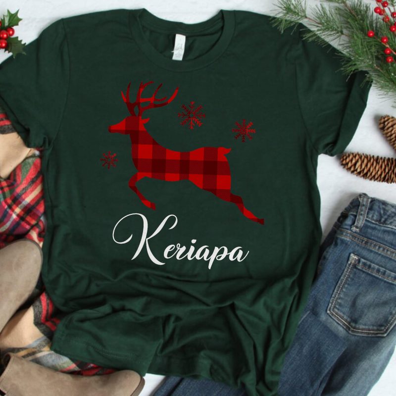 Karácsonyi rénszarvasos póló keriapa felirattal Lovenir.hu