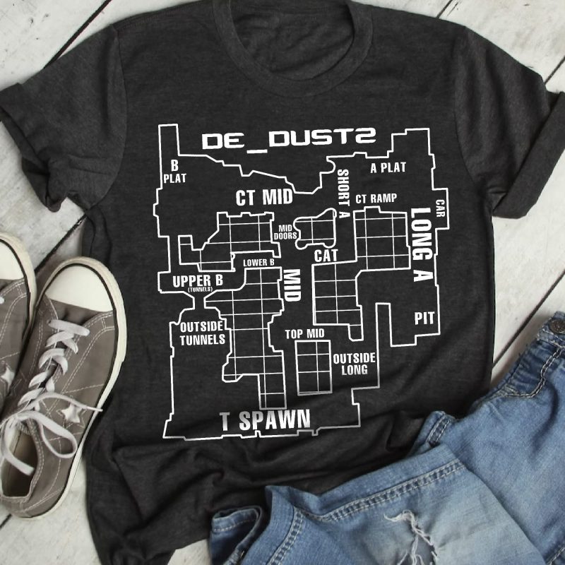Dust2 térképes póló Lovenir.hu