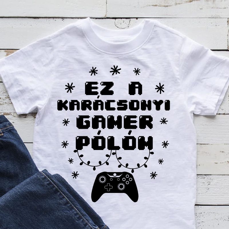 Ez a karácsonyi gamer pólóm gyerek póló Lovenir.hu