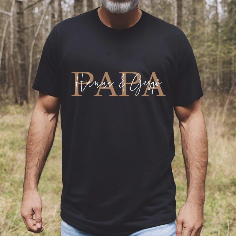 Papa feliratú póló nevekkel Lovenir.hu