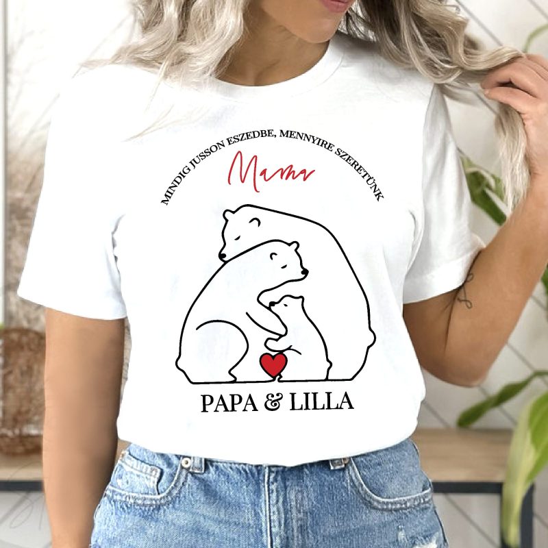 Maci család póló mamának Lovenir.hu