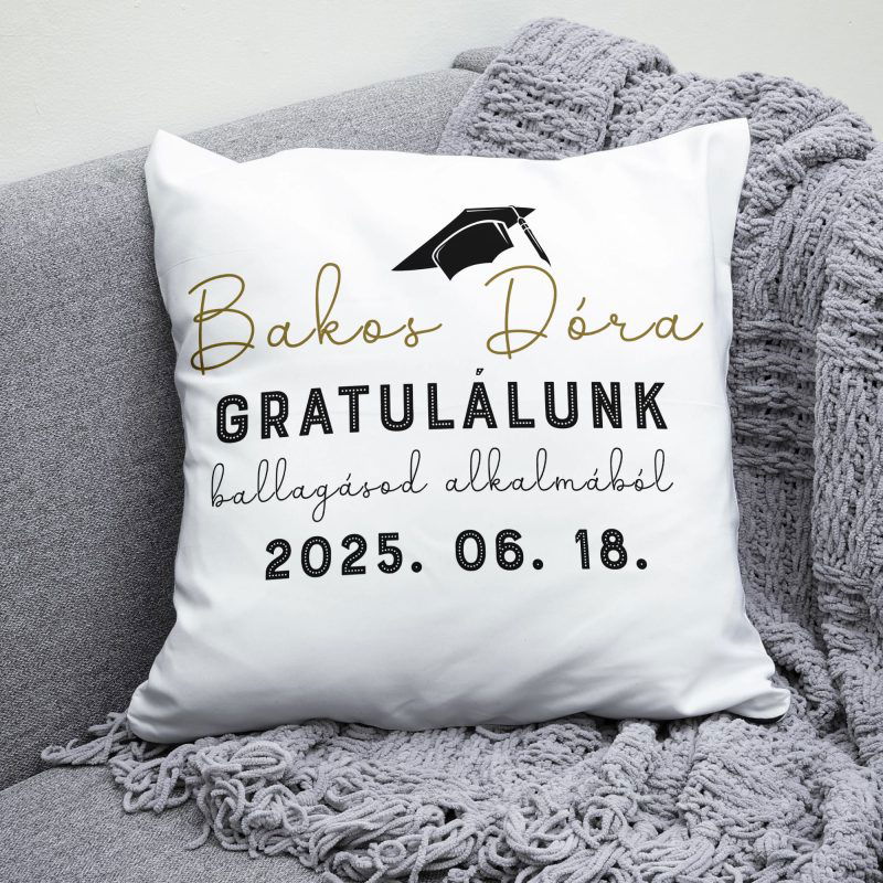 Gratulálunk ballagásod alkalmából párna Lovenir.hu