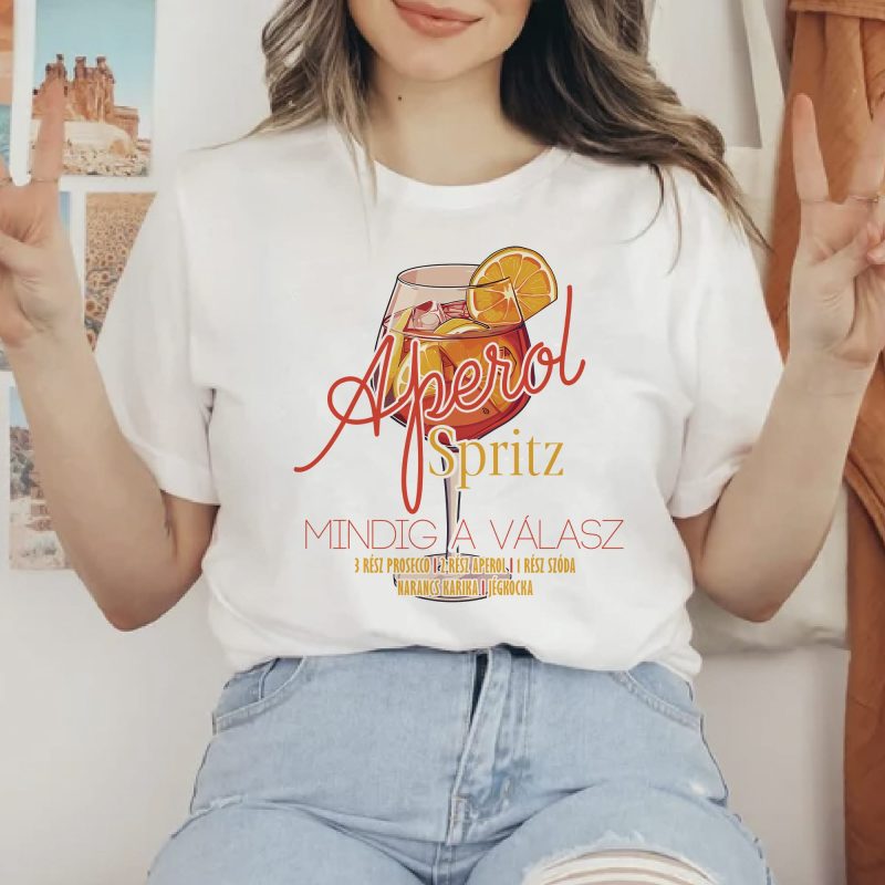 Aperol spritz recept póló Lovenir.hu