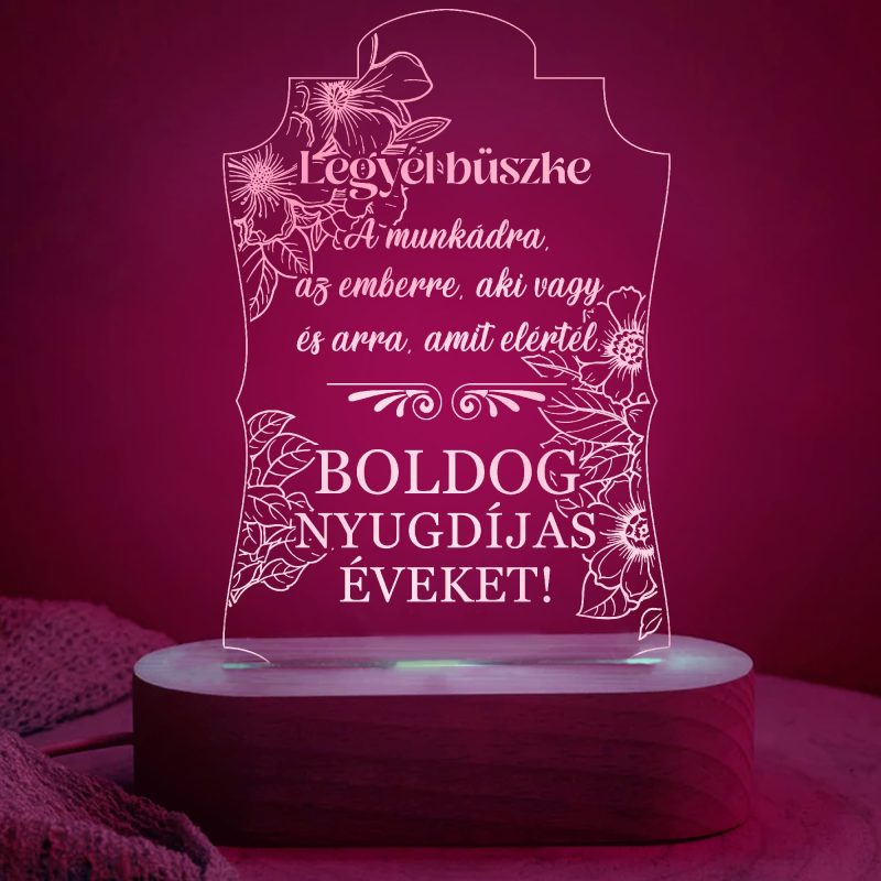 Boldog nyugdíjas éveket led lámpa Lovenir.hu