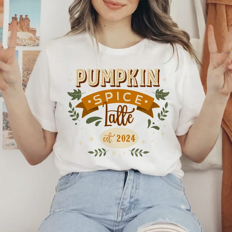 Pumpkin spice latte levelekkel póló Lovenir.hu