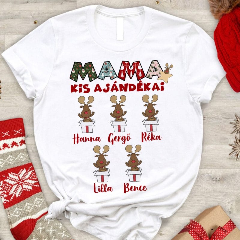 Mama kis ajándékai karácsonyi póló Lovenir.hu